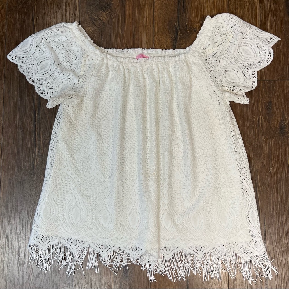 Lilly Pulitzer White Lace Top